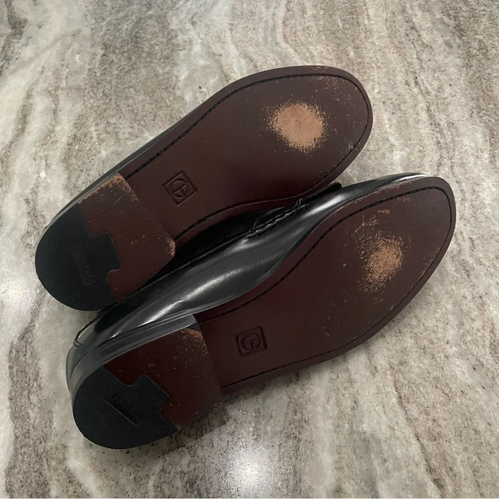 Cole Haan Black Monk Strap Loafer Buckle Size 10
